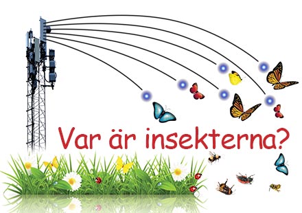 Parablar från mobilmasten antenn till flyende insekter