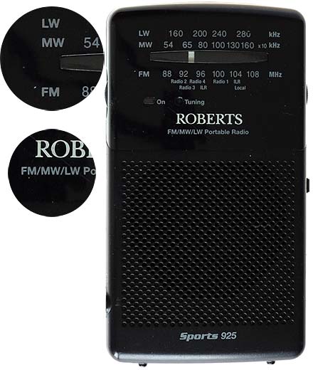 Radion Roberts Sports 925 med långvåg, LW.