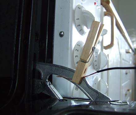 A close-up of an open oven door.